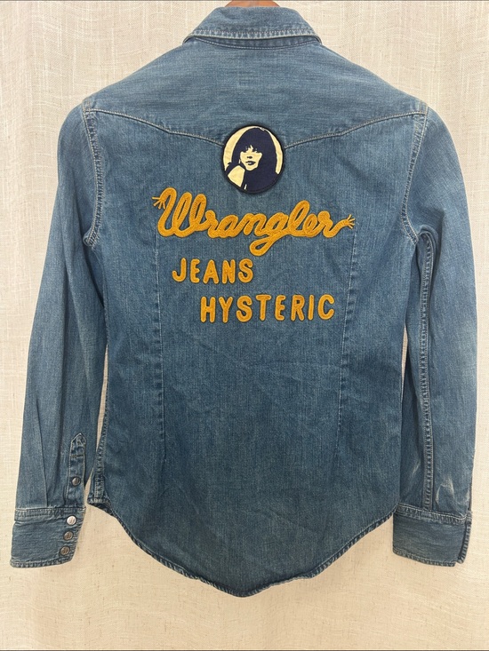Wrangler Tops - Wrangler Blue Denim Western Long Sleeve Shirt Size Small Excellent Condition